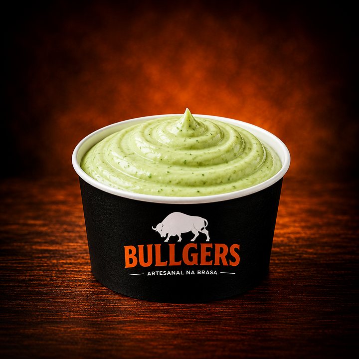 Pote de molho verde da Bullgers